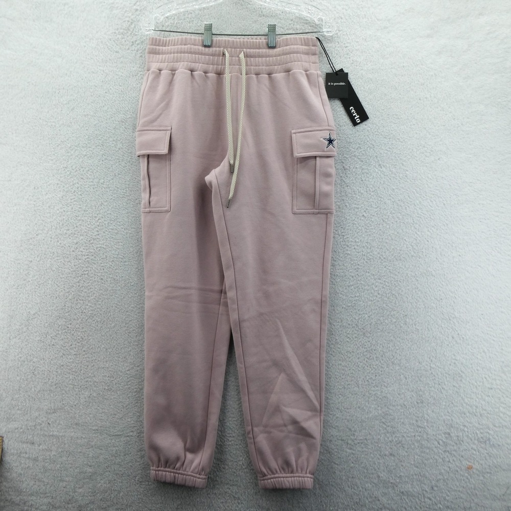 Certo Cargo Jogger Pants Womens‎ Medium Mauve Pink Dallas Cowboys Sweatpants